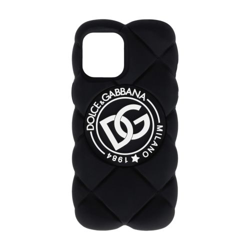 Dolce & Gabbana Quilted-effect rubber iPhone 12 Pro cover with DG logo