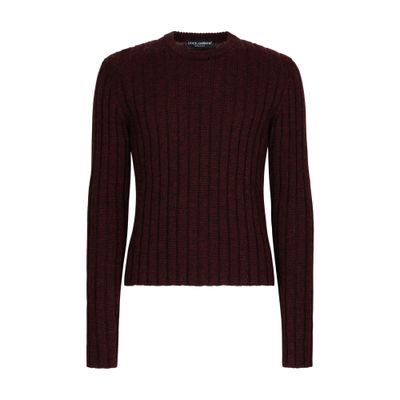 Dolce & Gabbana Ribbed Wool Crewneck Sweater