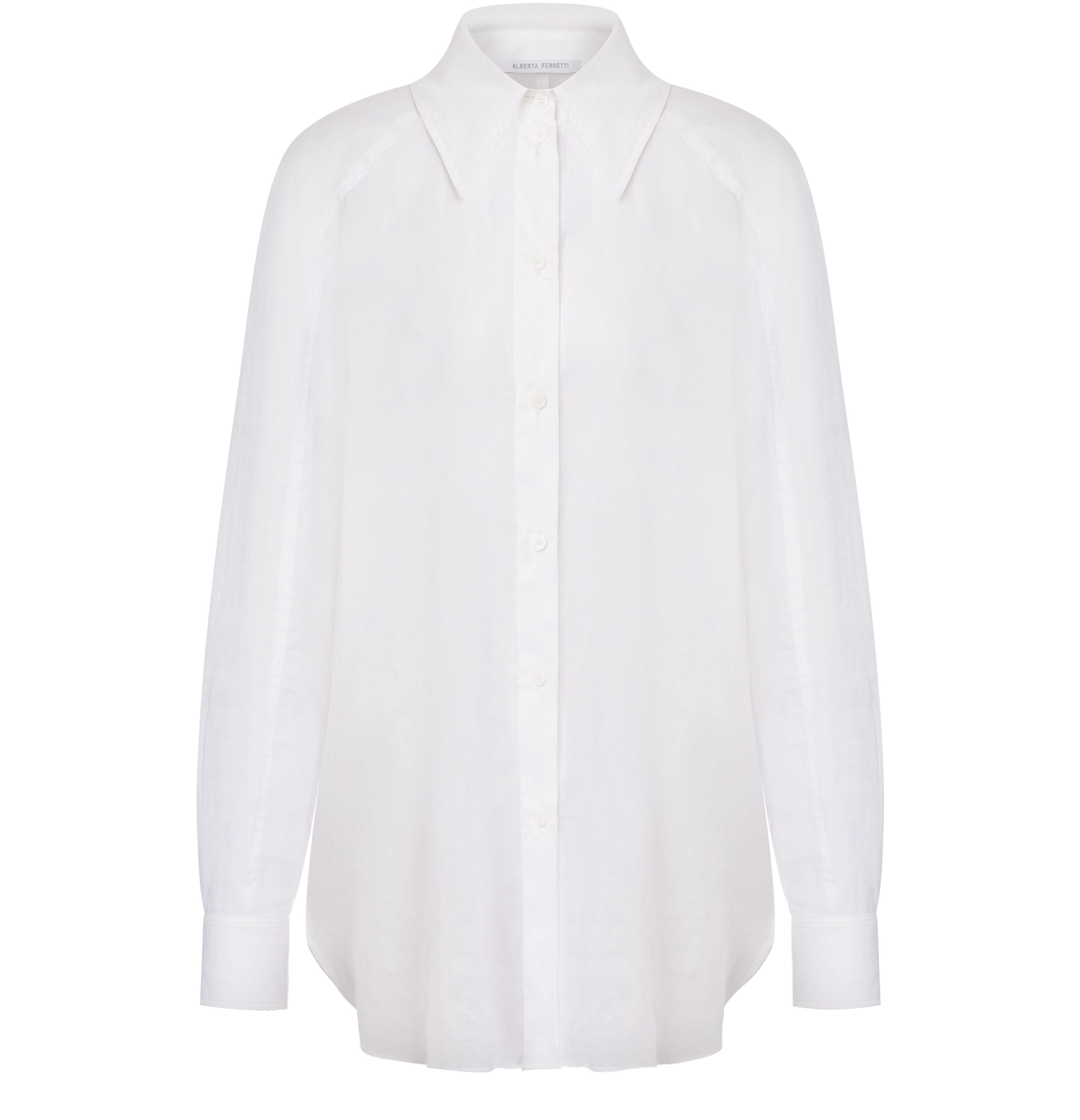 Alberta Ferretti Oversized shirt in cotton organza