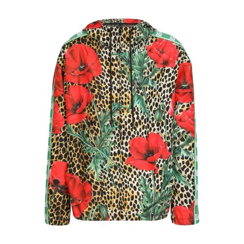 Dolce & Gabbana Hooded printed nylon jacket