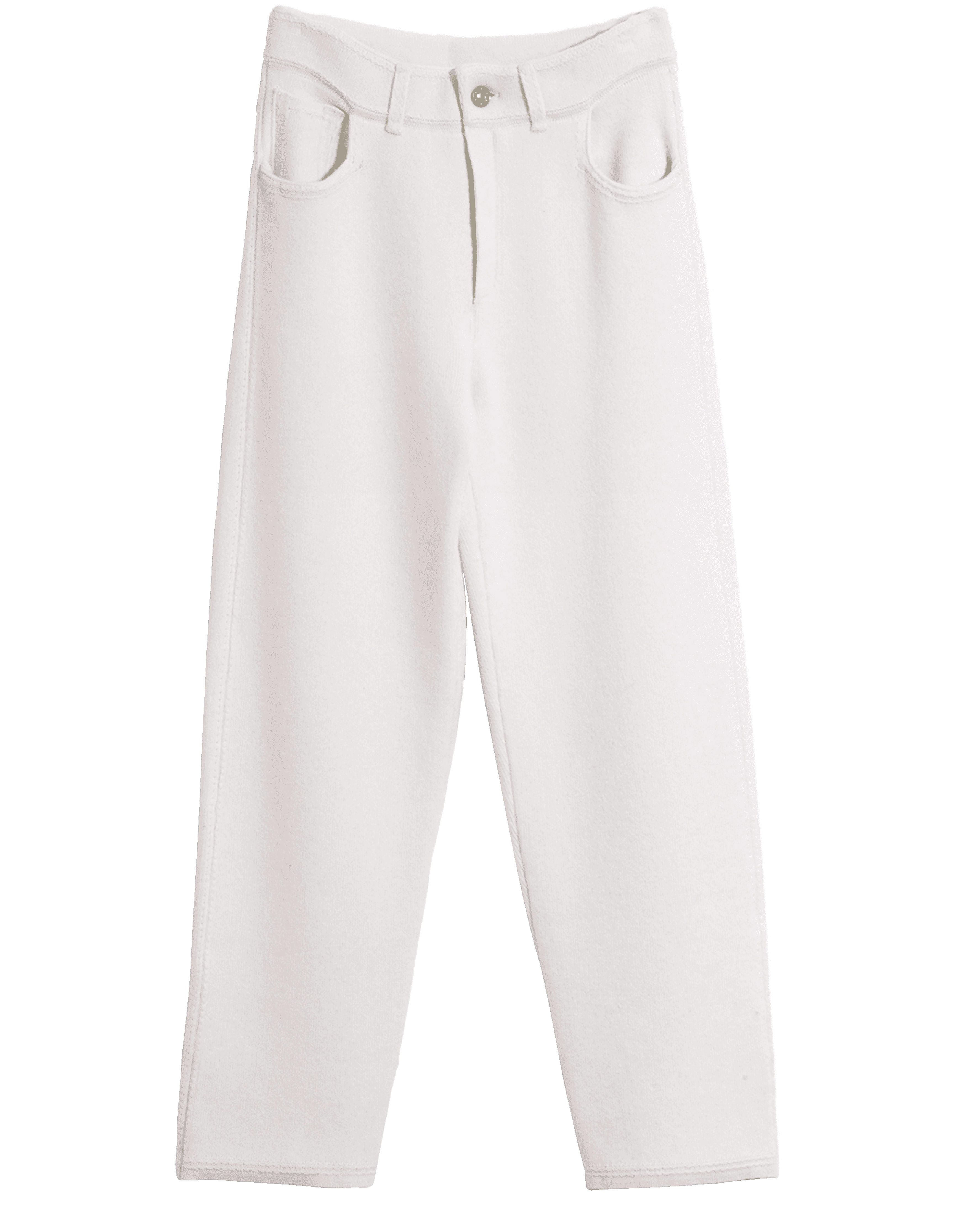 Barrie Denim cashmere and cotton boyfriend trousers