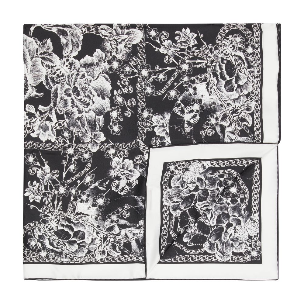 Alexander McQueen Blossom Skull scarf