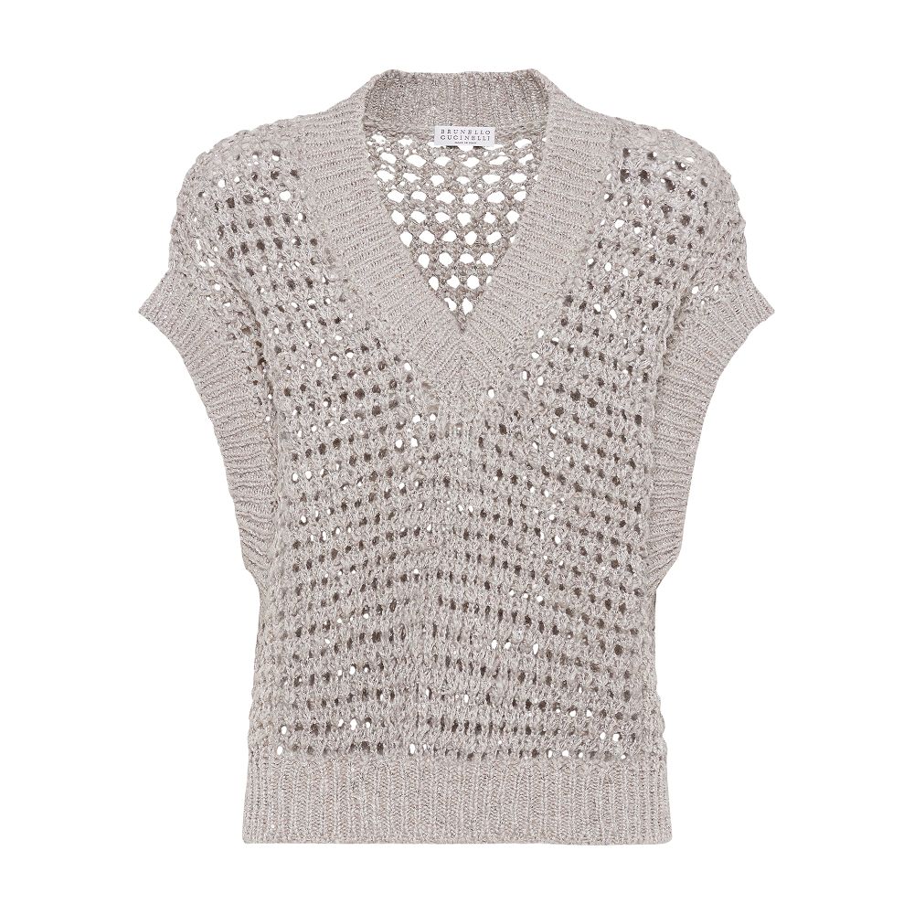 Brunello Cucinelli Rustic Dazzling Net top