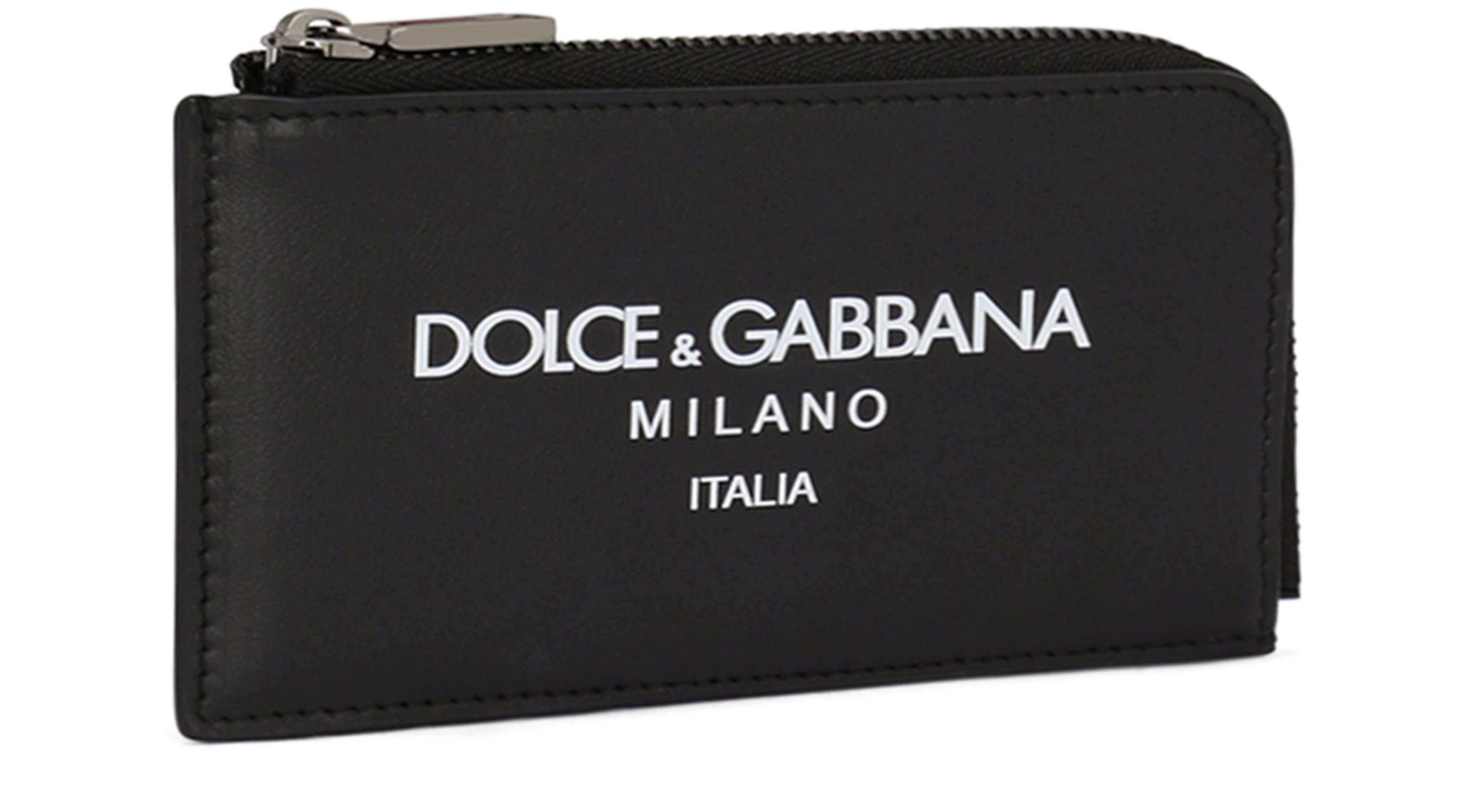 Dolce & Gabbana Calfskin card holder with logo