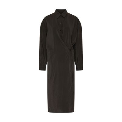 Lemaire Straight collar twisted shirt dress