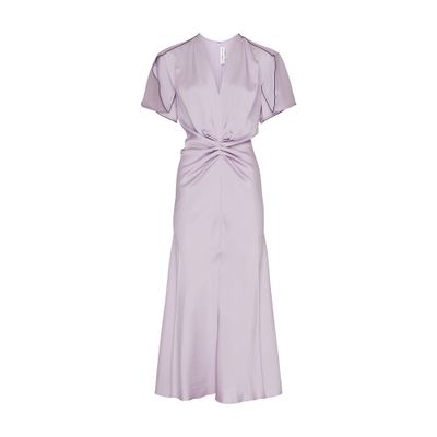 Victoria Beckham Gathered v-neck midi dress