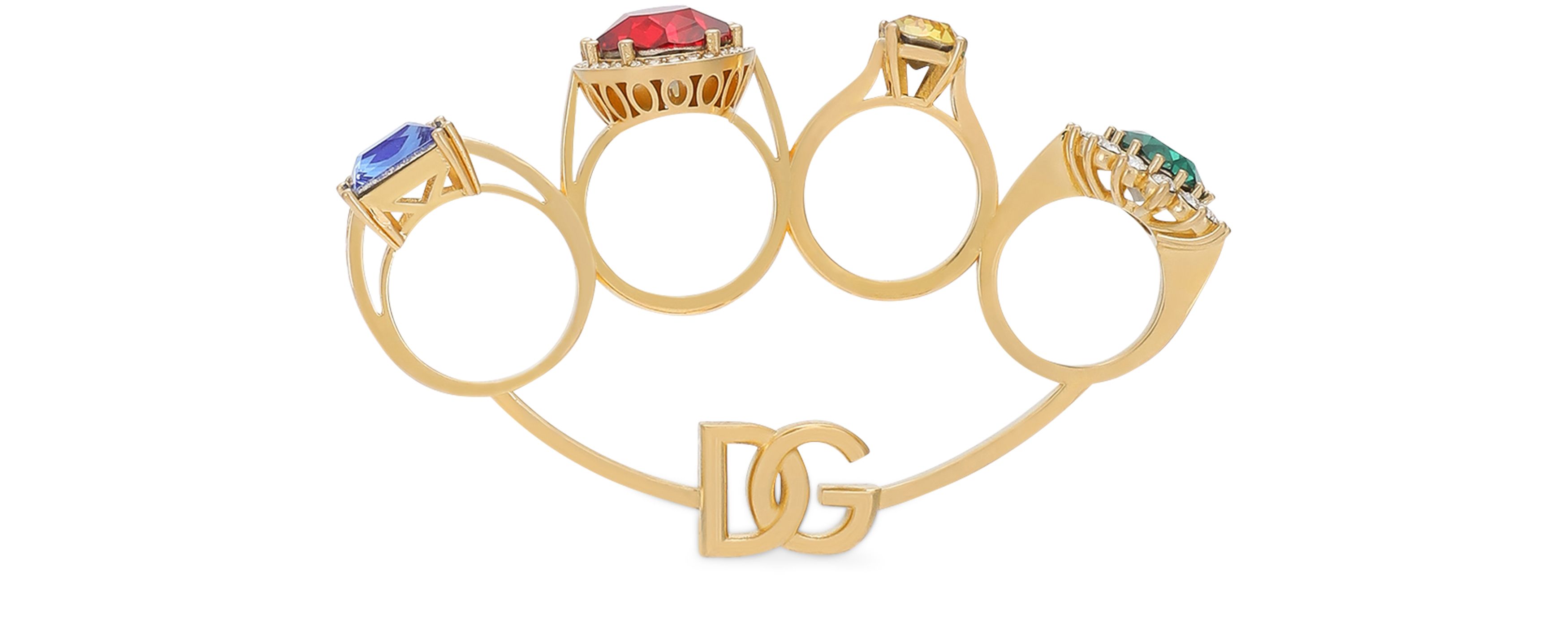 Dolce & Gabbana Knucklebuster ring with rhinestones