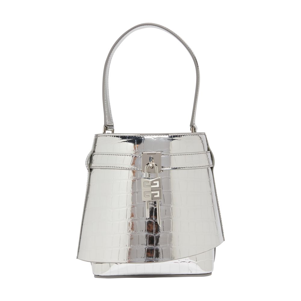 Givenchy Shark Lock bucket bag in crocodile effect leather