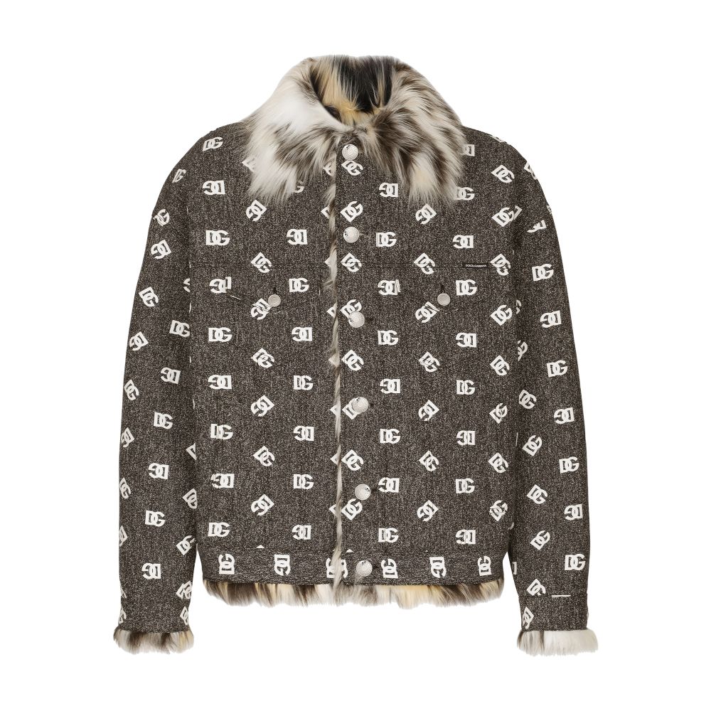 Dolce & Gabbana DG logo jacquard jacket