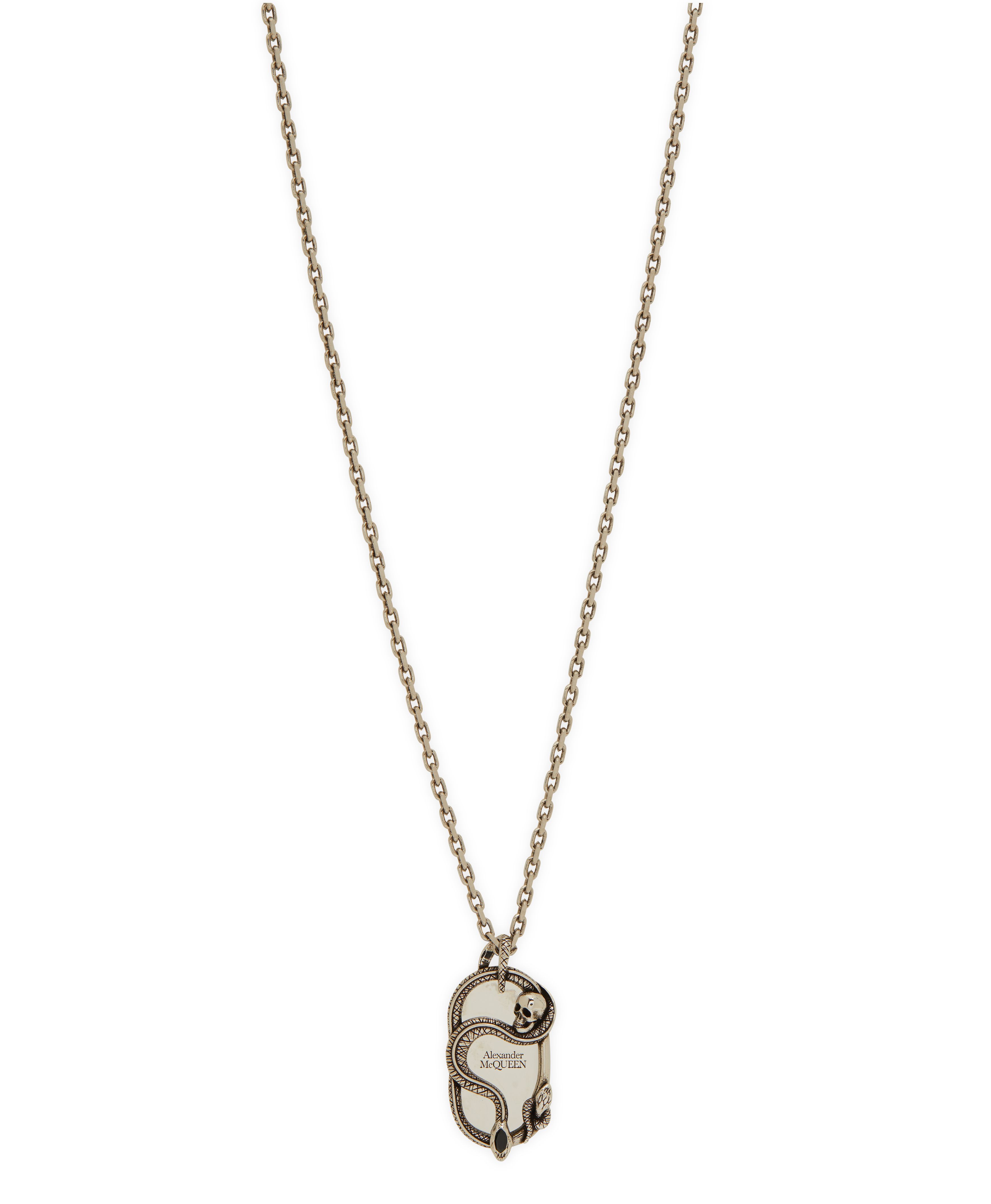 Alexander McQueen Snake and skull necklace