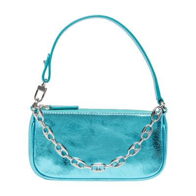 BY FAR Mini Rachel metallic leather bag