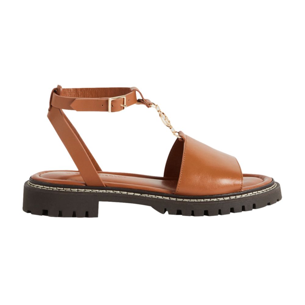  Caramel leather sandals