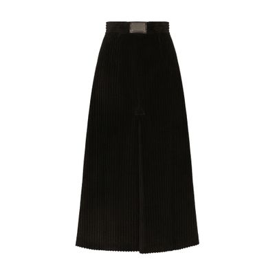 Dolce & Gabbana Long corduroy A-line skirt