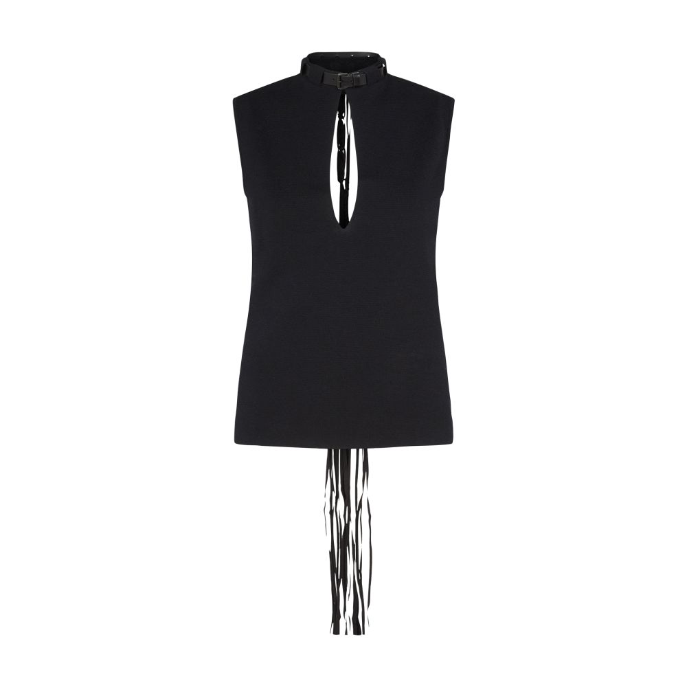 Ann Demeulemeester Line top with macrame belt