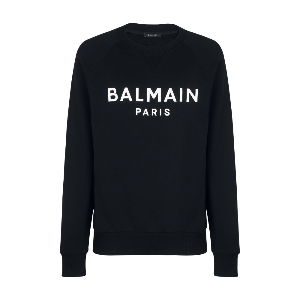 Balmain Balmain logo printed cotton sweatshirt