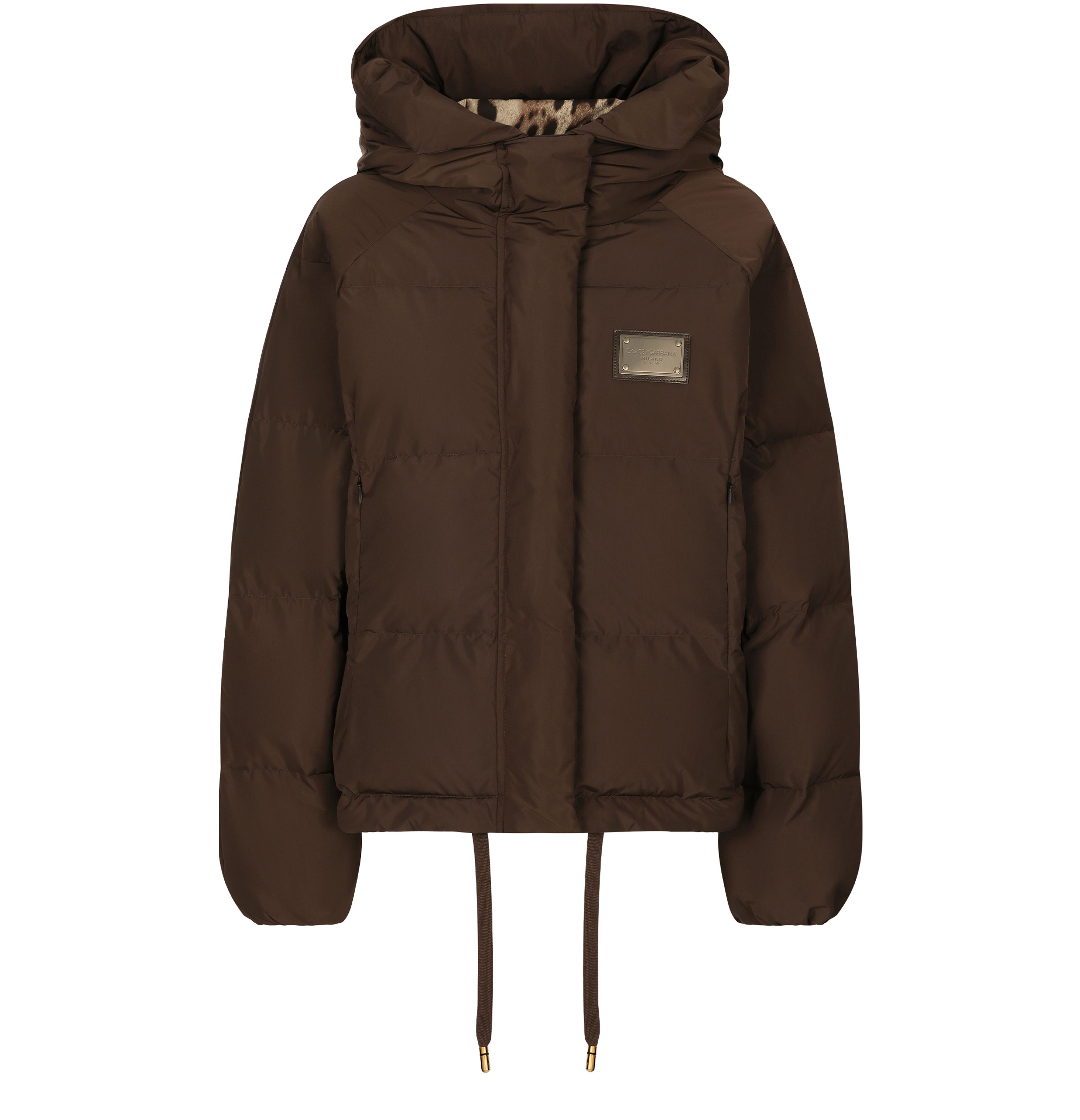 Dolce & Gabbana Padded nylon jacket with logo tag