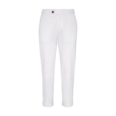 Brunello Cucinelli Gabardine garment dyed trousers