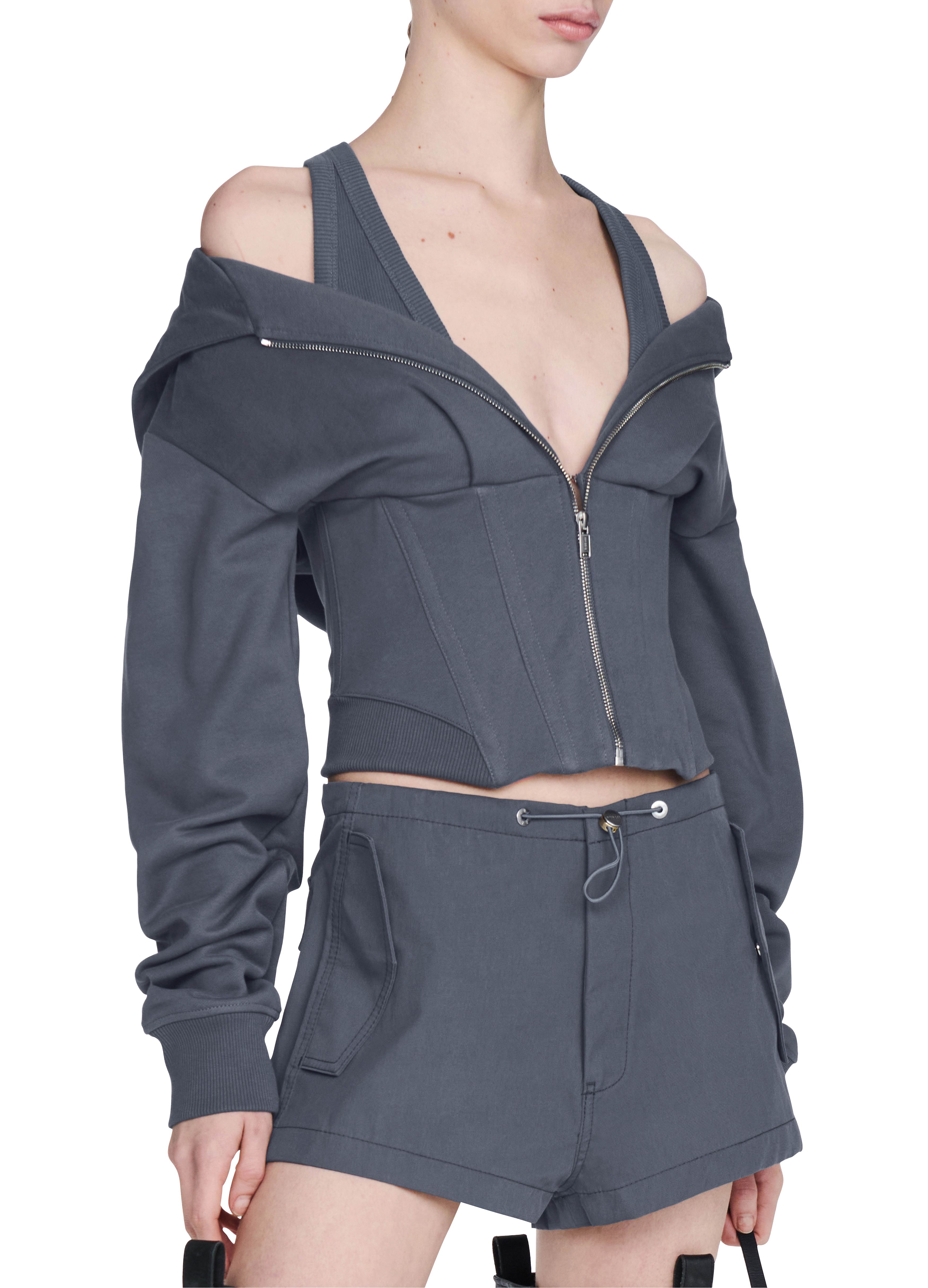 Dion Lee Layered corset hoodie