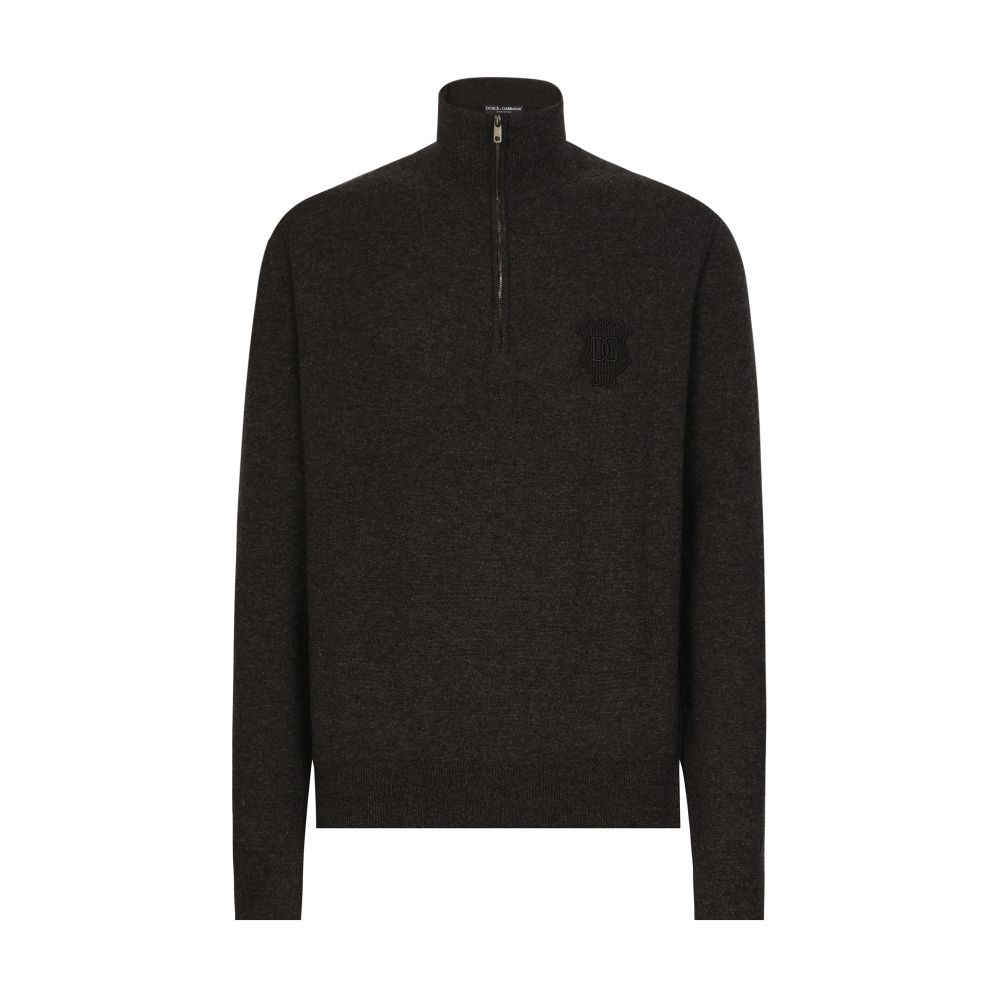 Dolce & Gabbana Zip-up cashmere turtle-neck sweater