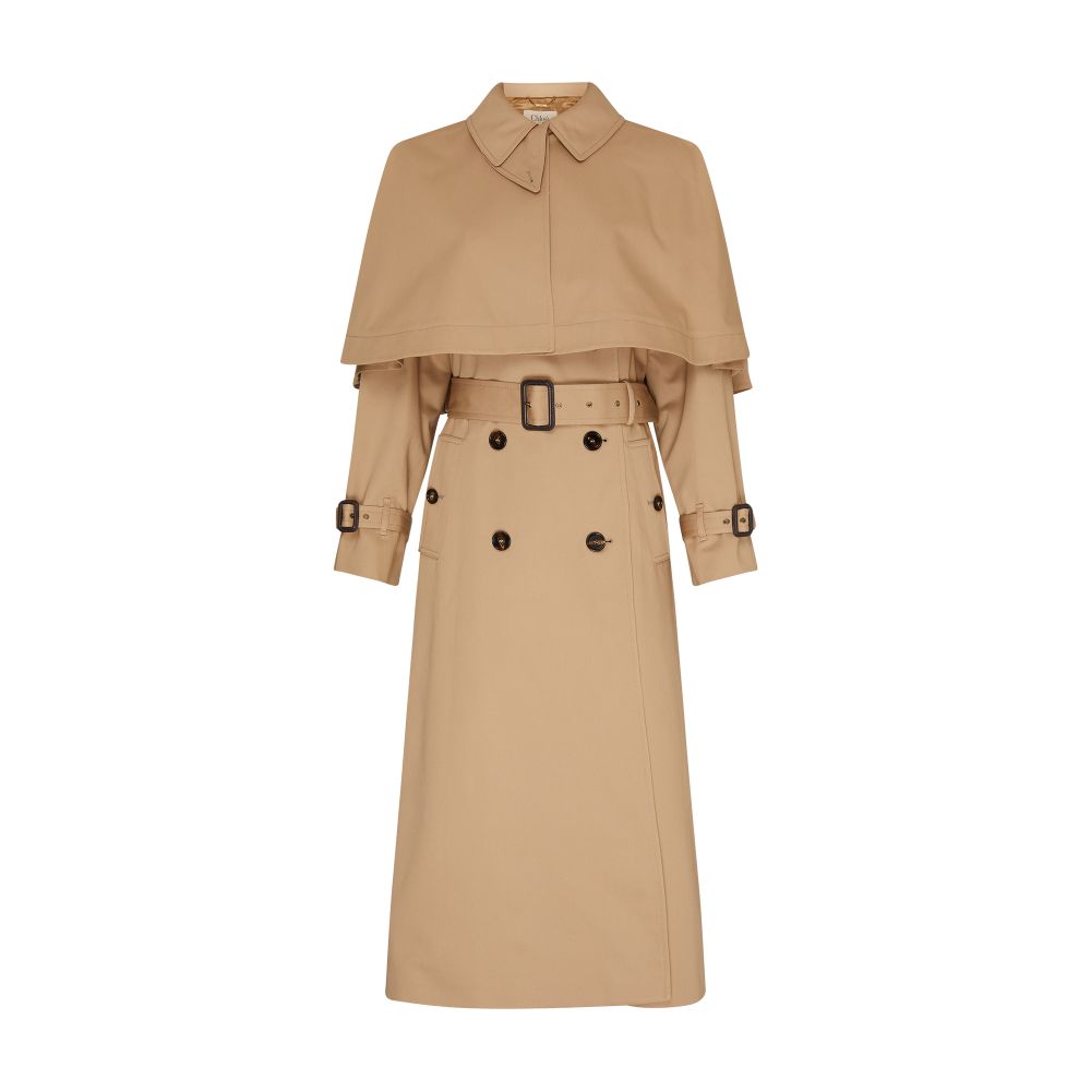 Chloé Classic cotton gabardine trench coat with cape