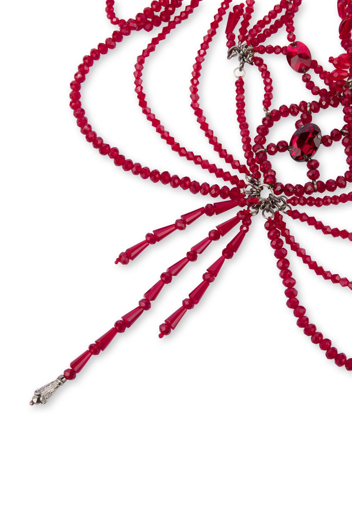 Alberta Ferretti Maxi necklace with red beads