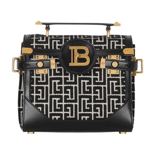 Balmain Bi-color B-Buzz 23 bag with leather insert