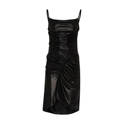 Marine Serre Regenerated drapped pleated dress