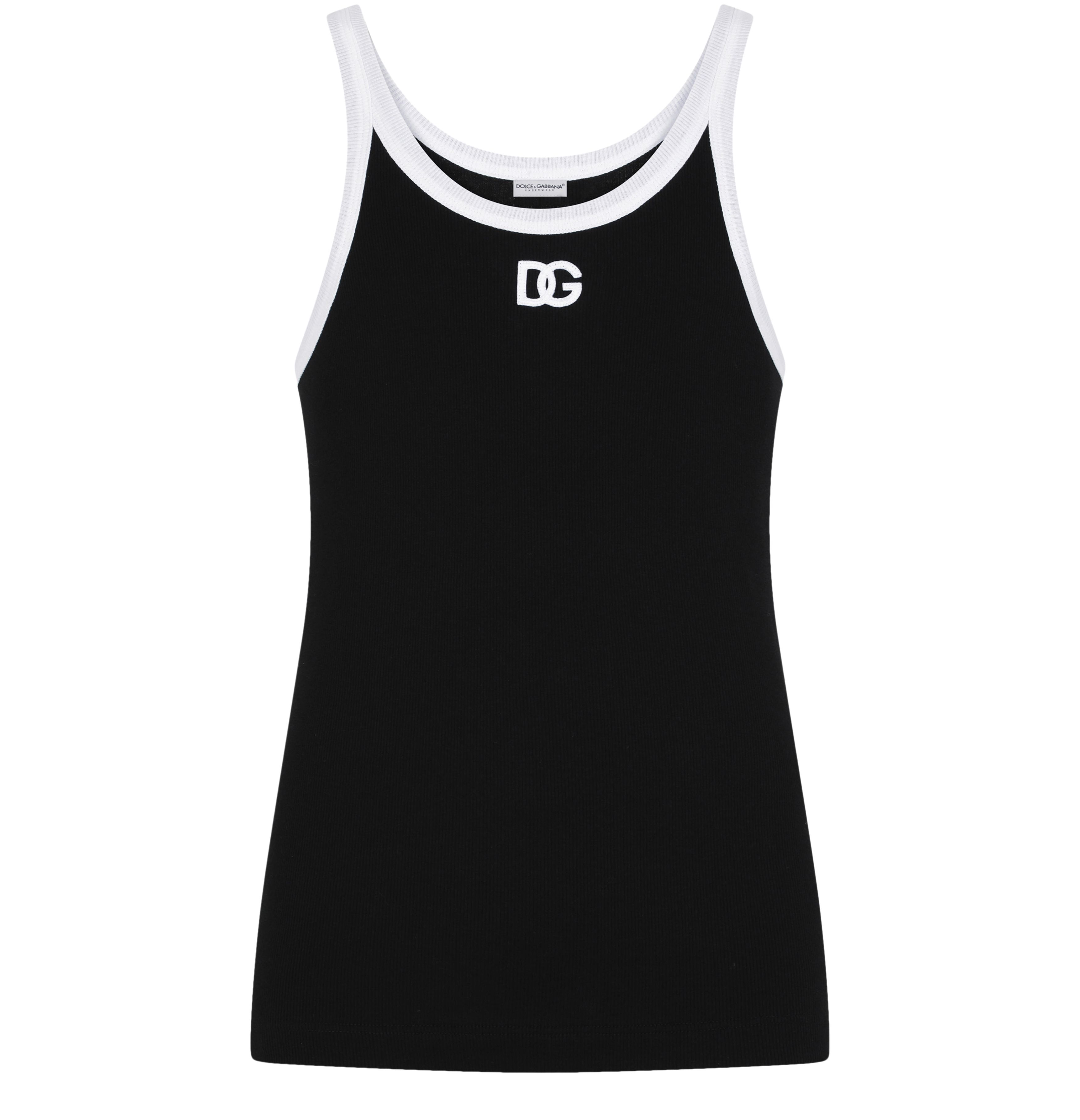 Dolce & Gabbana Fine-rib cotton singlet