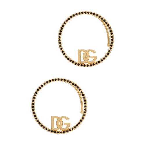 Dolce & Gabbana Ear cuff earrings with DG logo and rhinestones