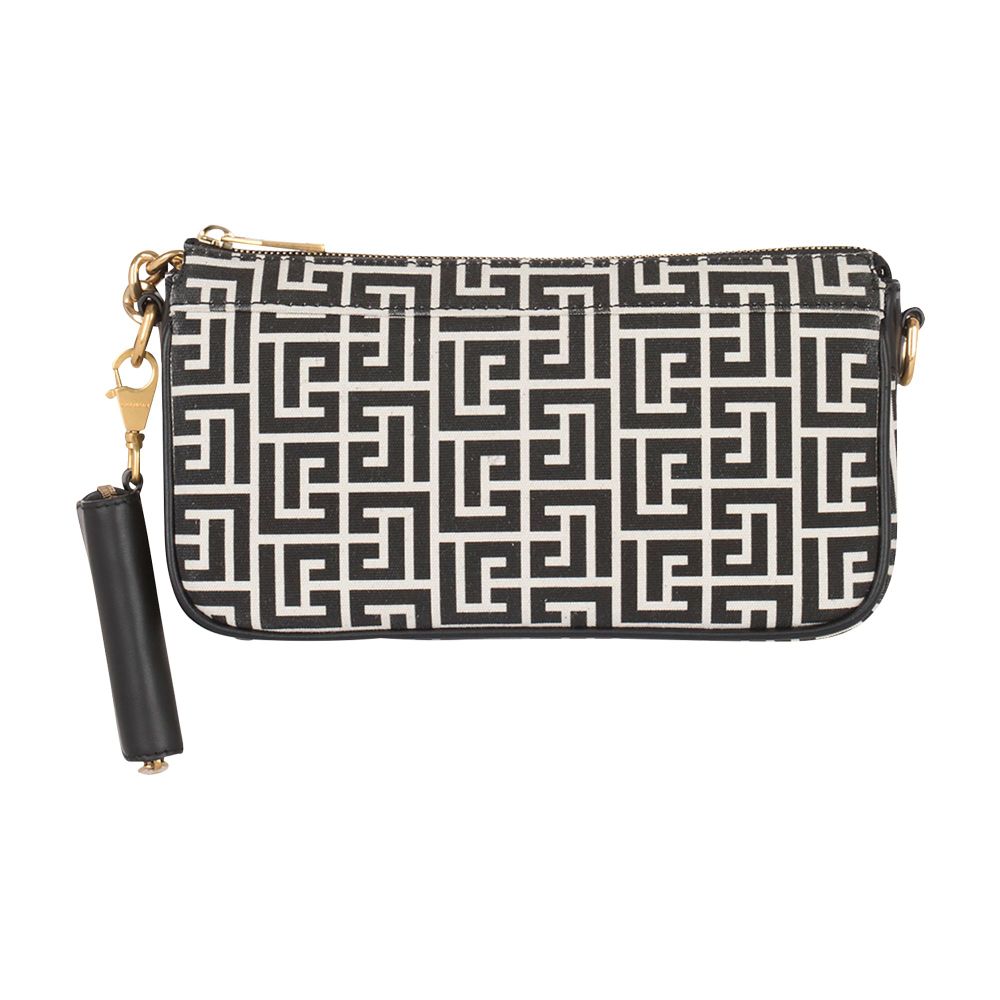 Balmain B-Army clutch bag in monogram canvas