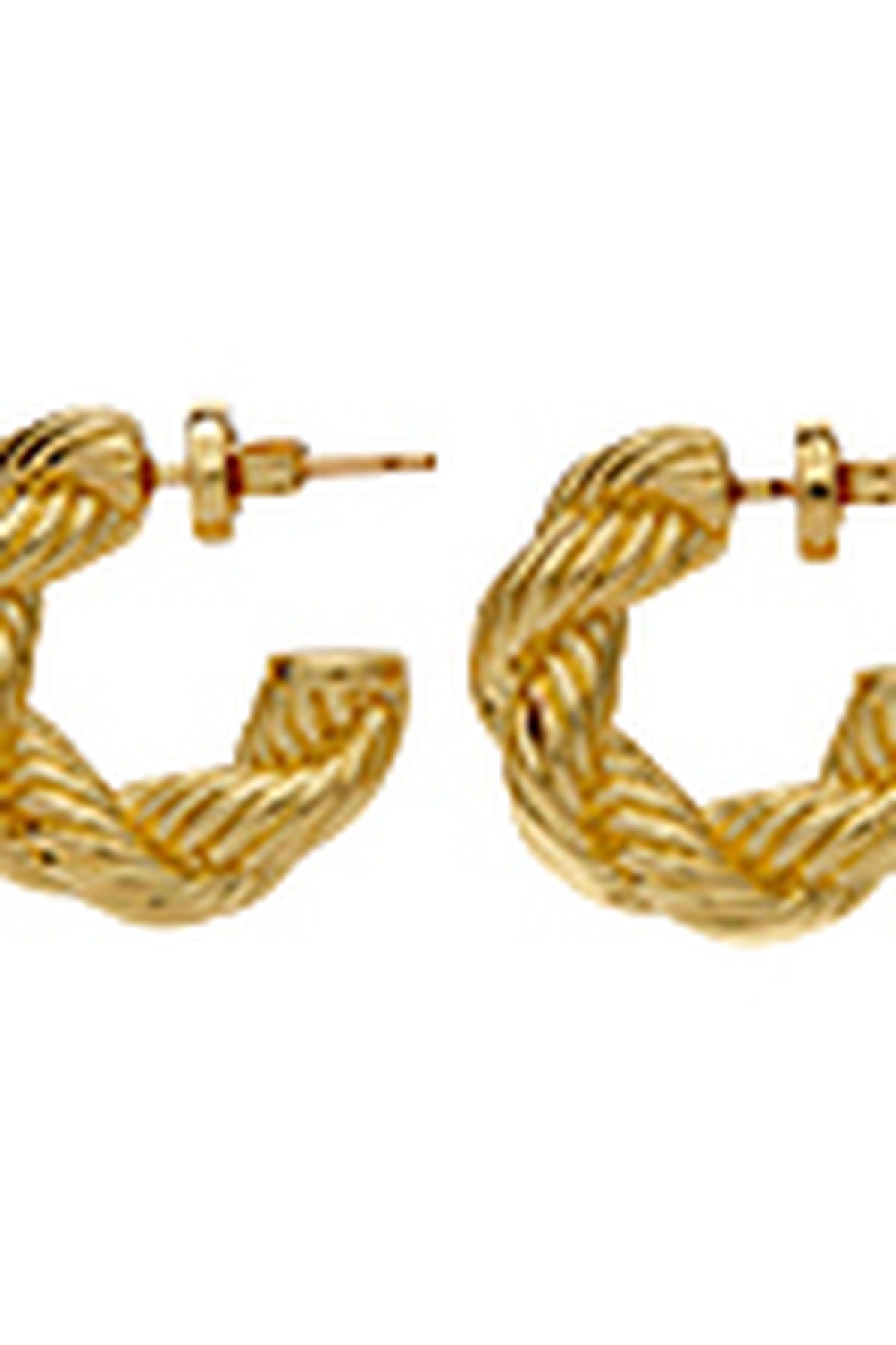 Anine Bing Twist rope hoop earrings