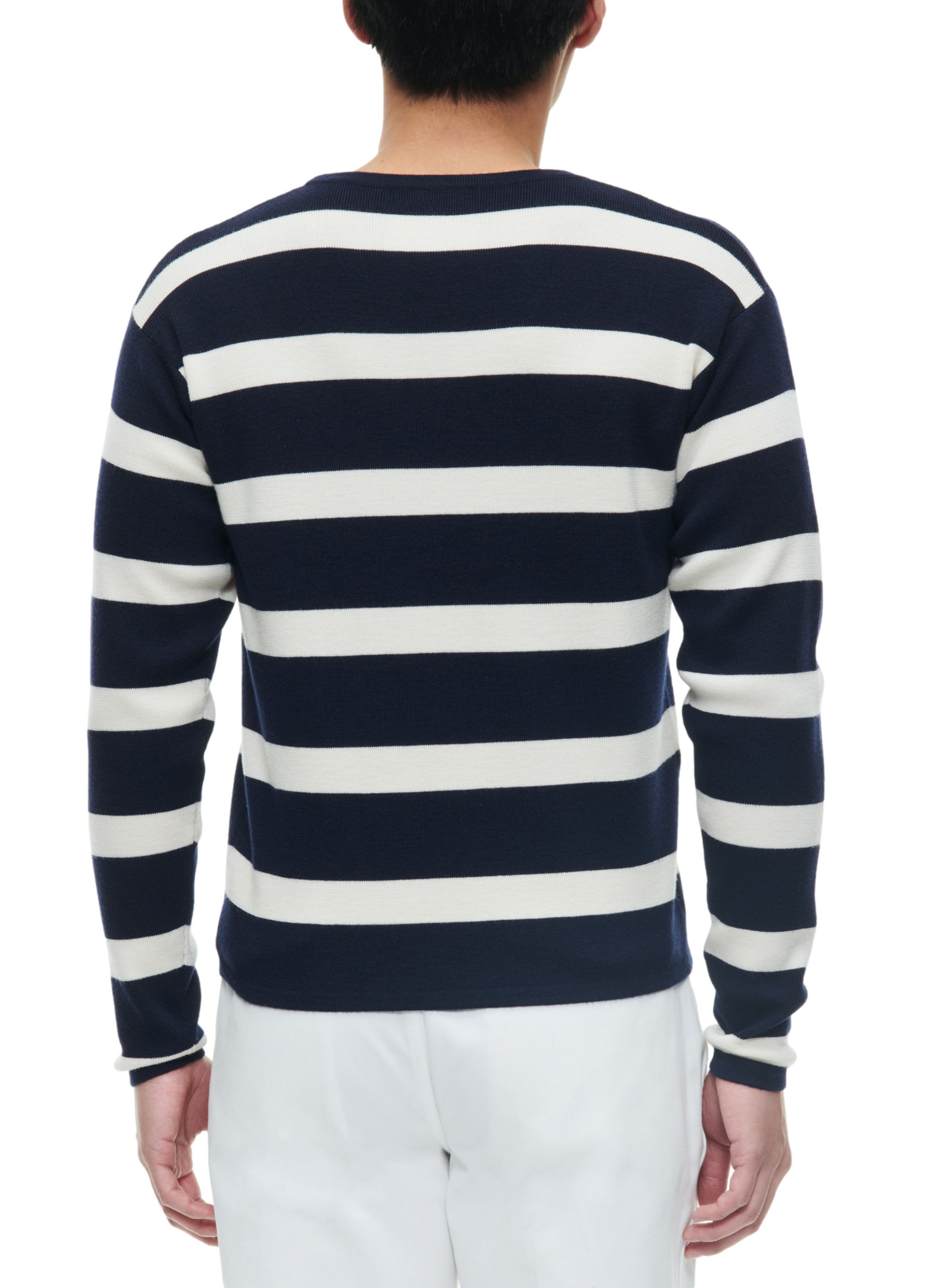  Striped traceable wool sweater