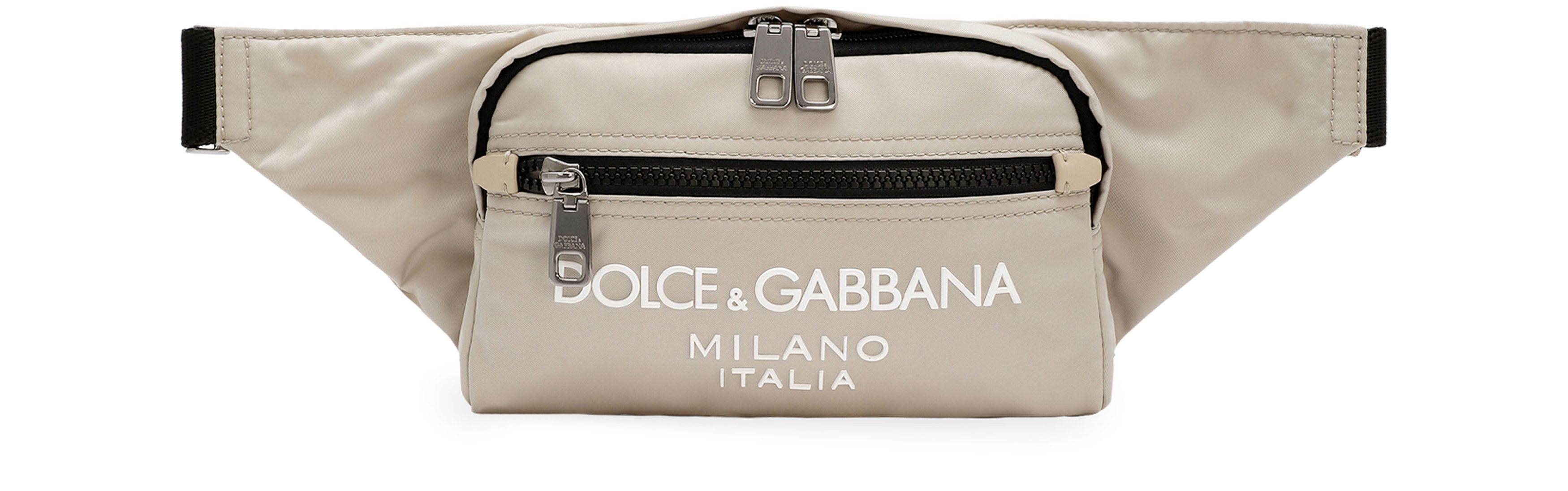 Dolce & Gabbana Small belt bag with rubberized logo