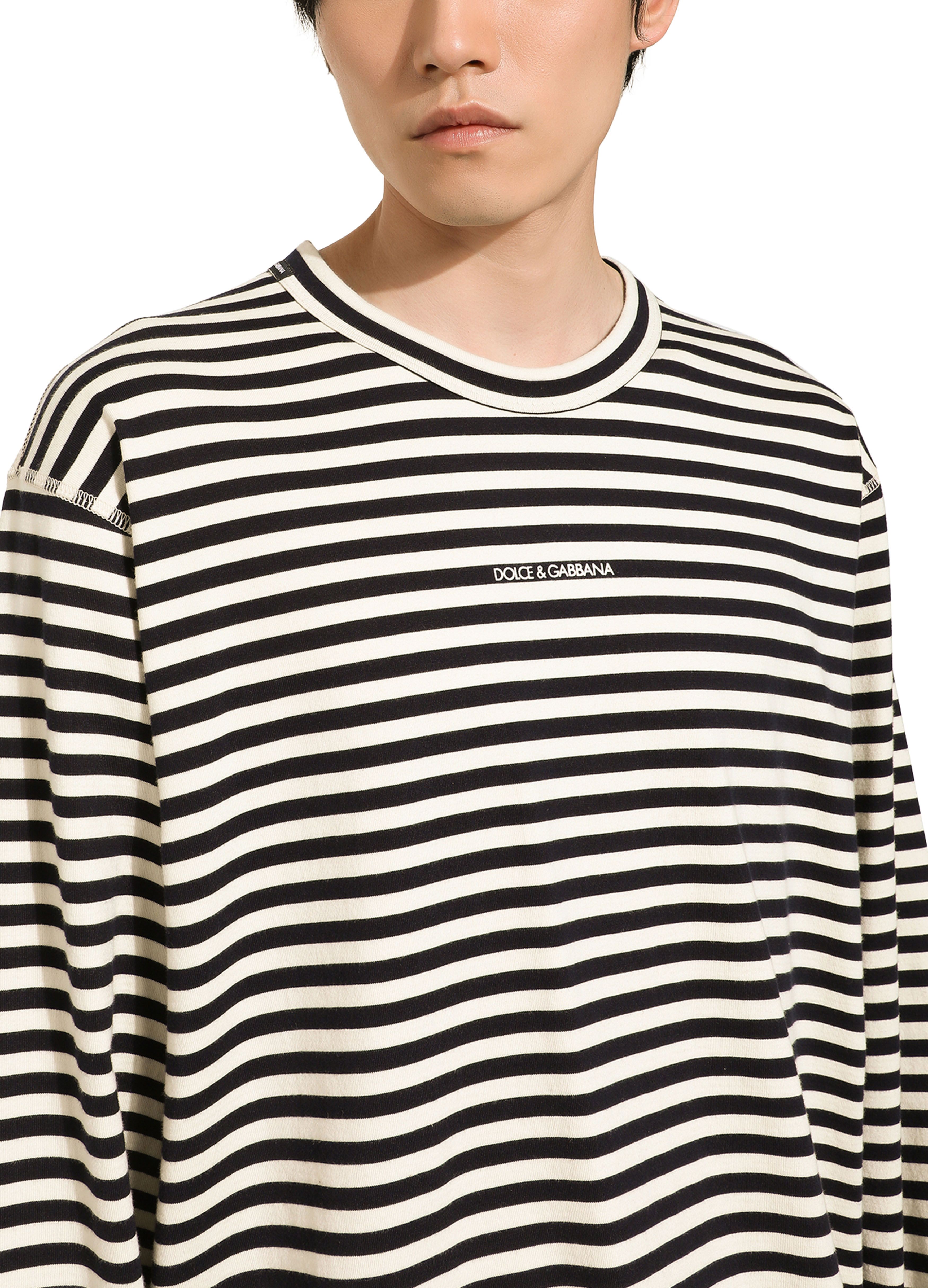 Dolce & Gabbana Long-sleeved striped T-shirt