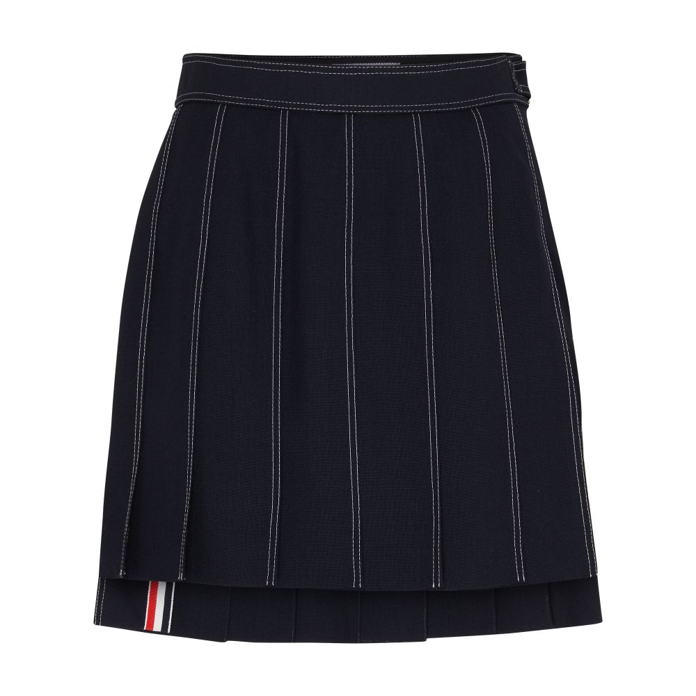 Thom Browne Dropped back mini pleated skirt