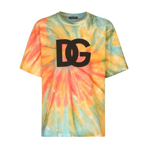 Dolce & Gabbana Tie-dye technical jersey T-shirt with print