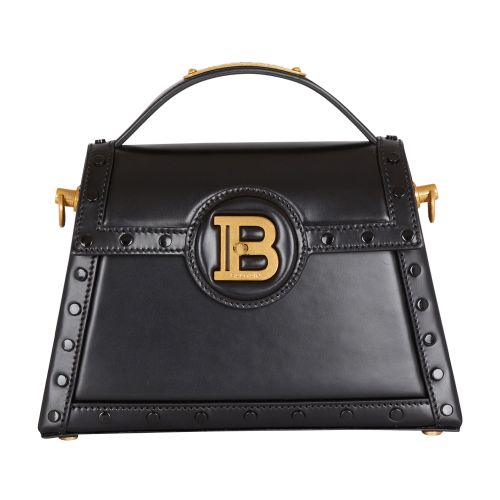 Balmain Glossed leather B-Buzz Dynasty bag