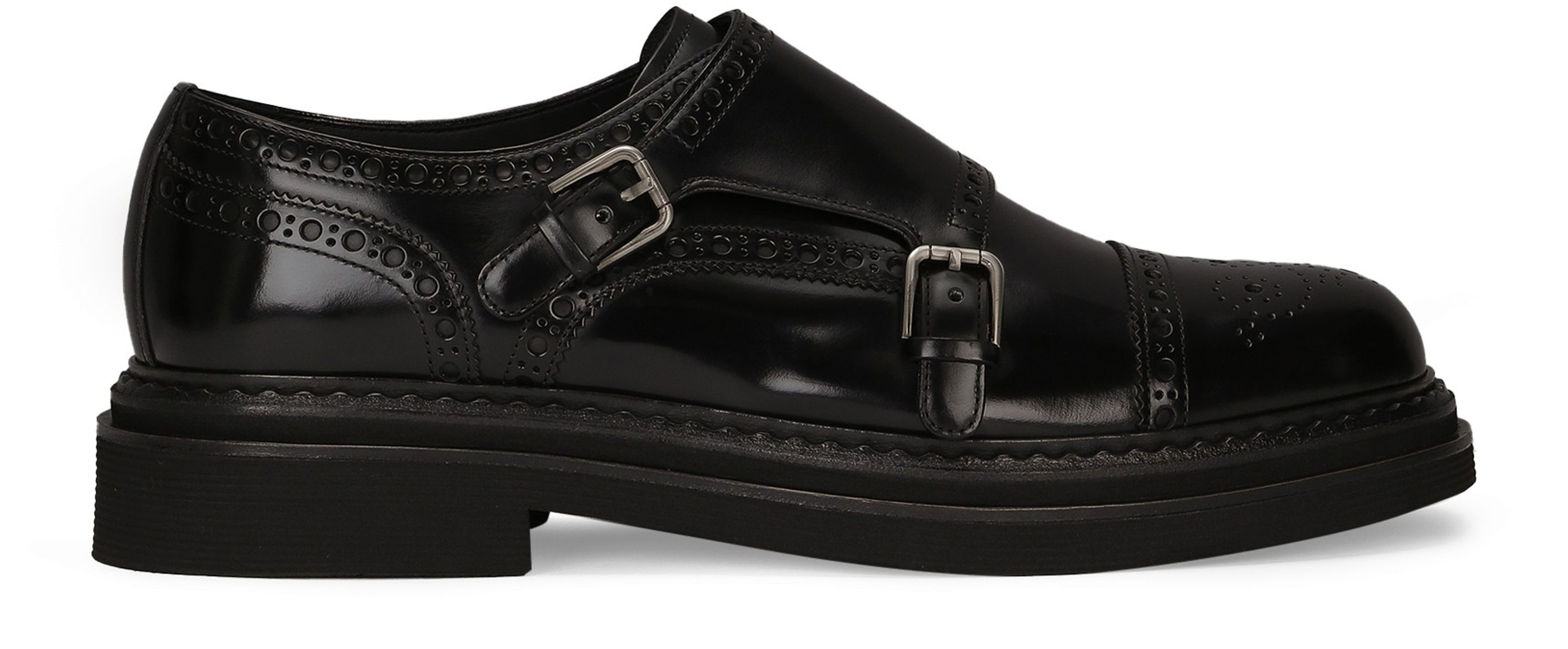 Dolce & Gabbana Brushed calfskin monkstrap shoes