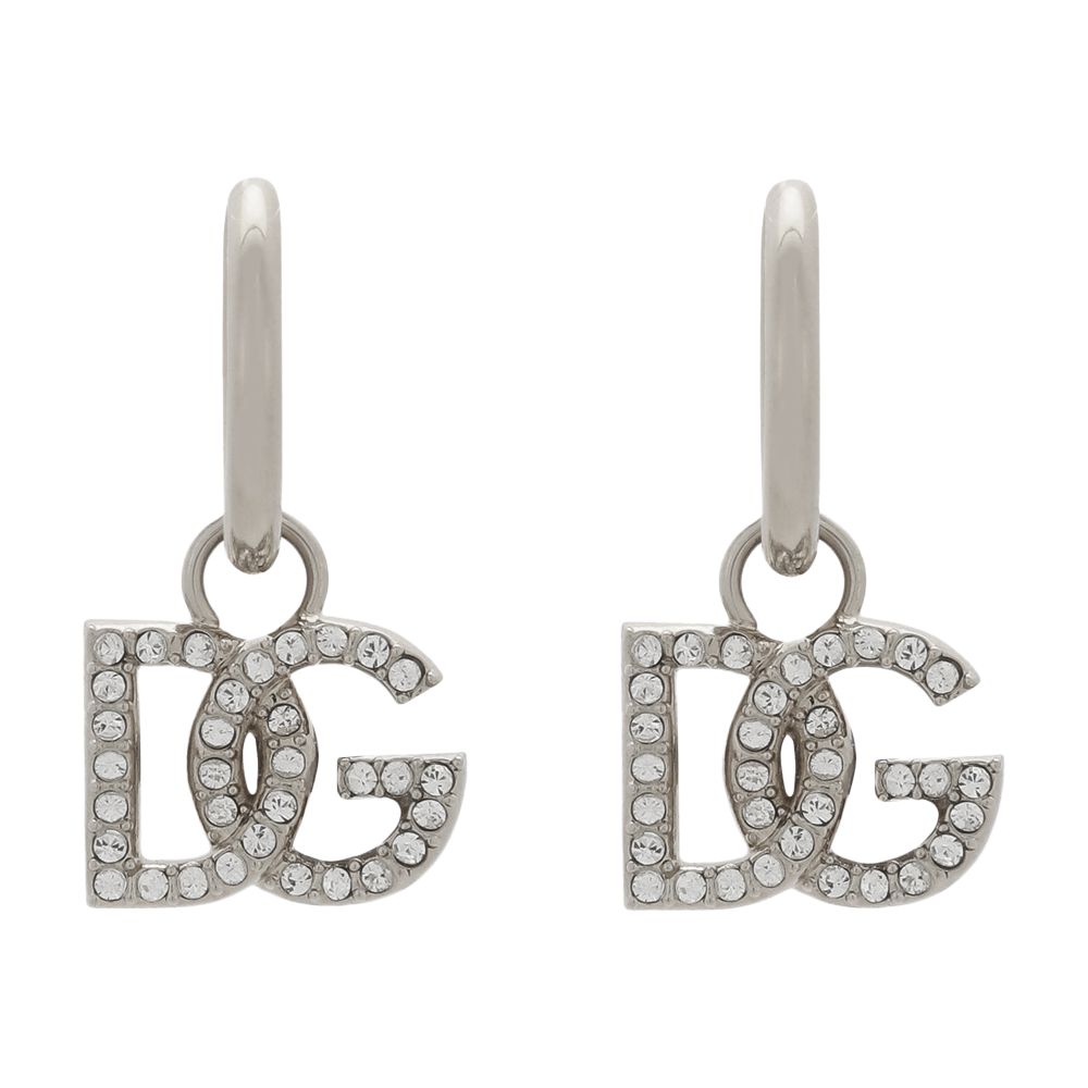 Dolce & Gabbana Creole earrings with logo pendant