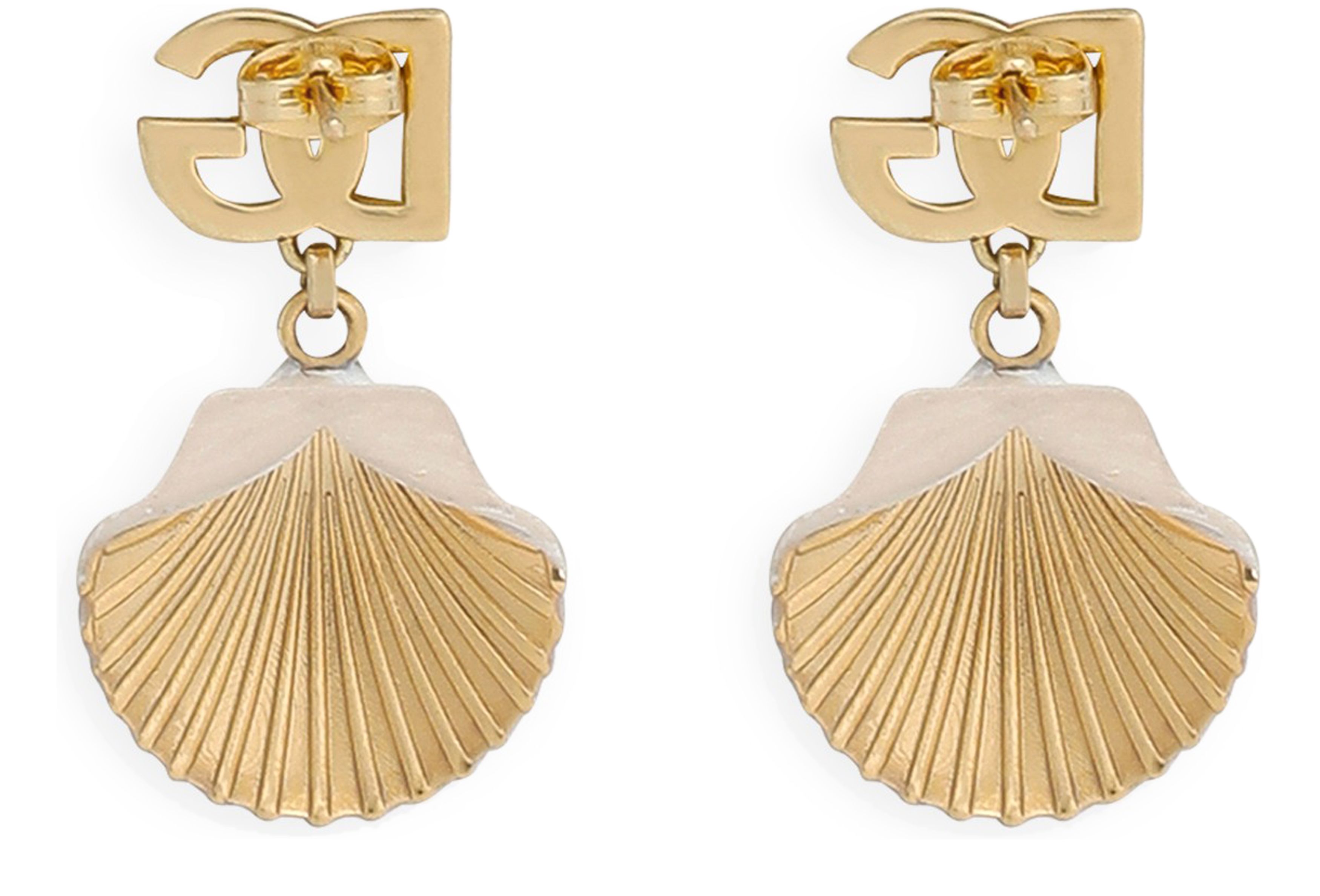 Dolce & Gabbana Earrings with DG logo and shell