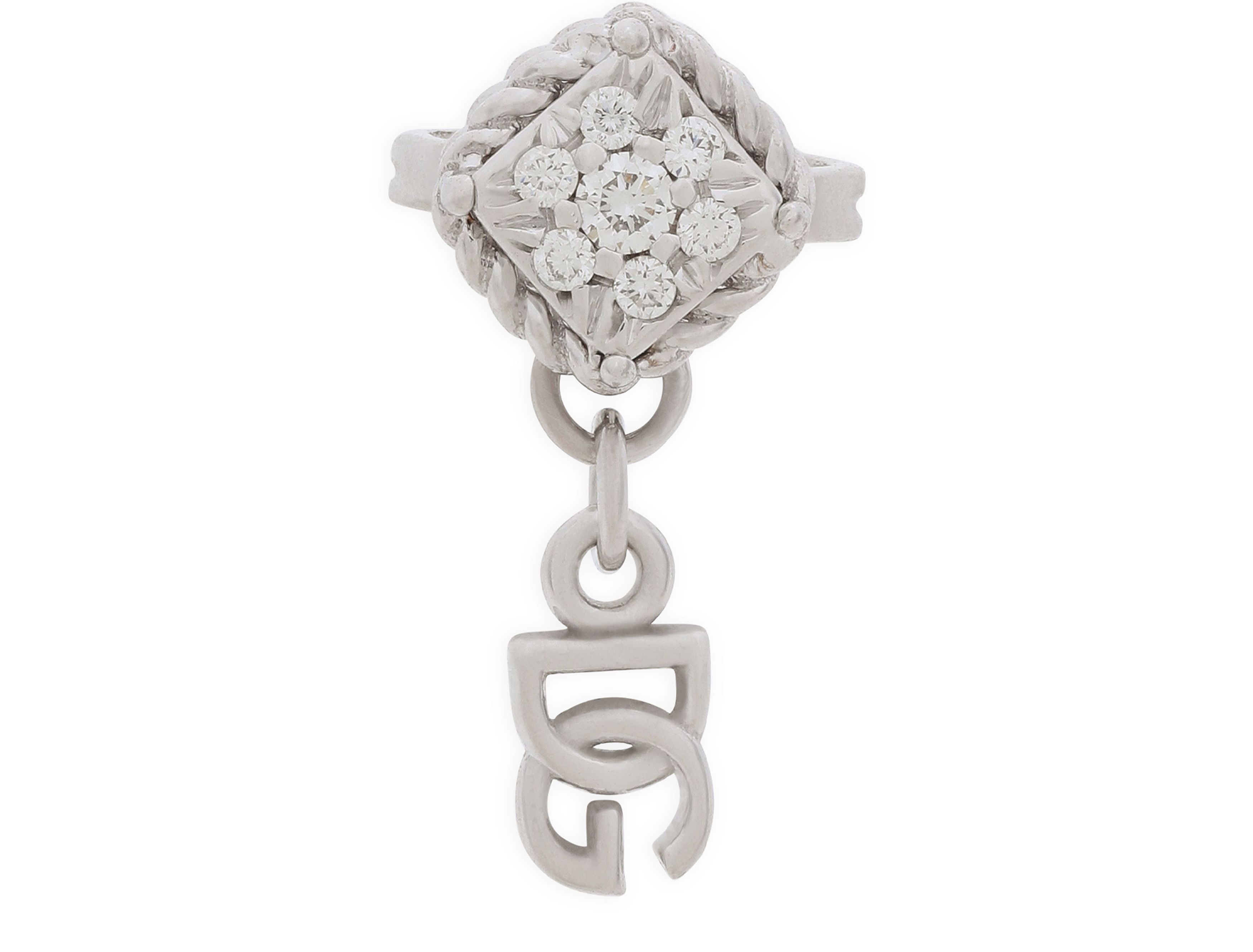 Dolce & Gabbana Single earring in white gold 18kt
