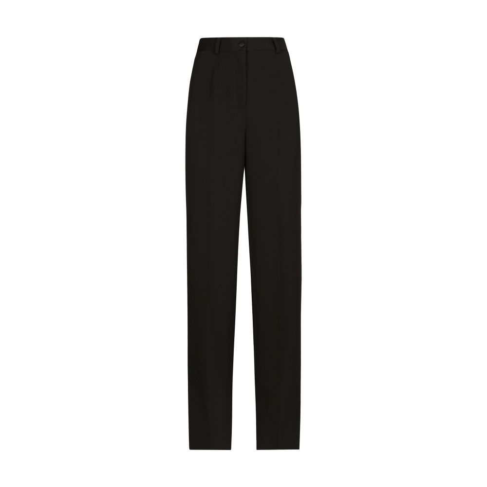 Dolce & Gabbana Wool gabardine tuxedo pants