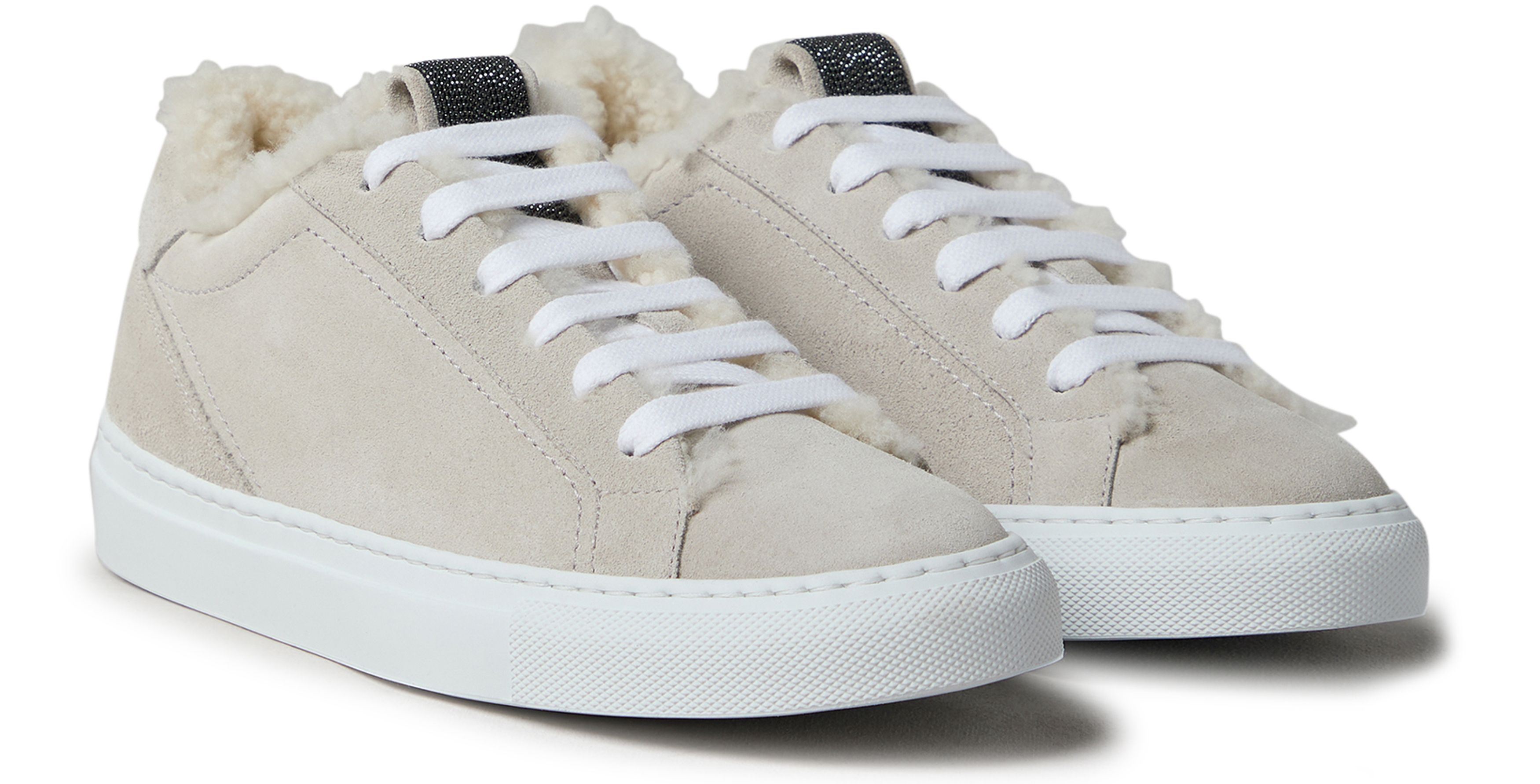 Brunello Cucinelli Suede sneakers with monili