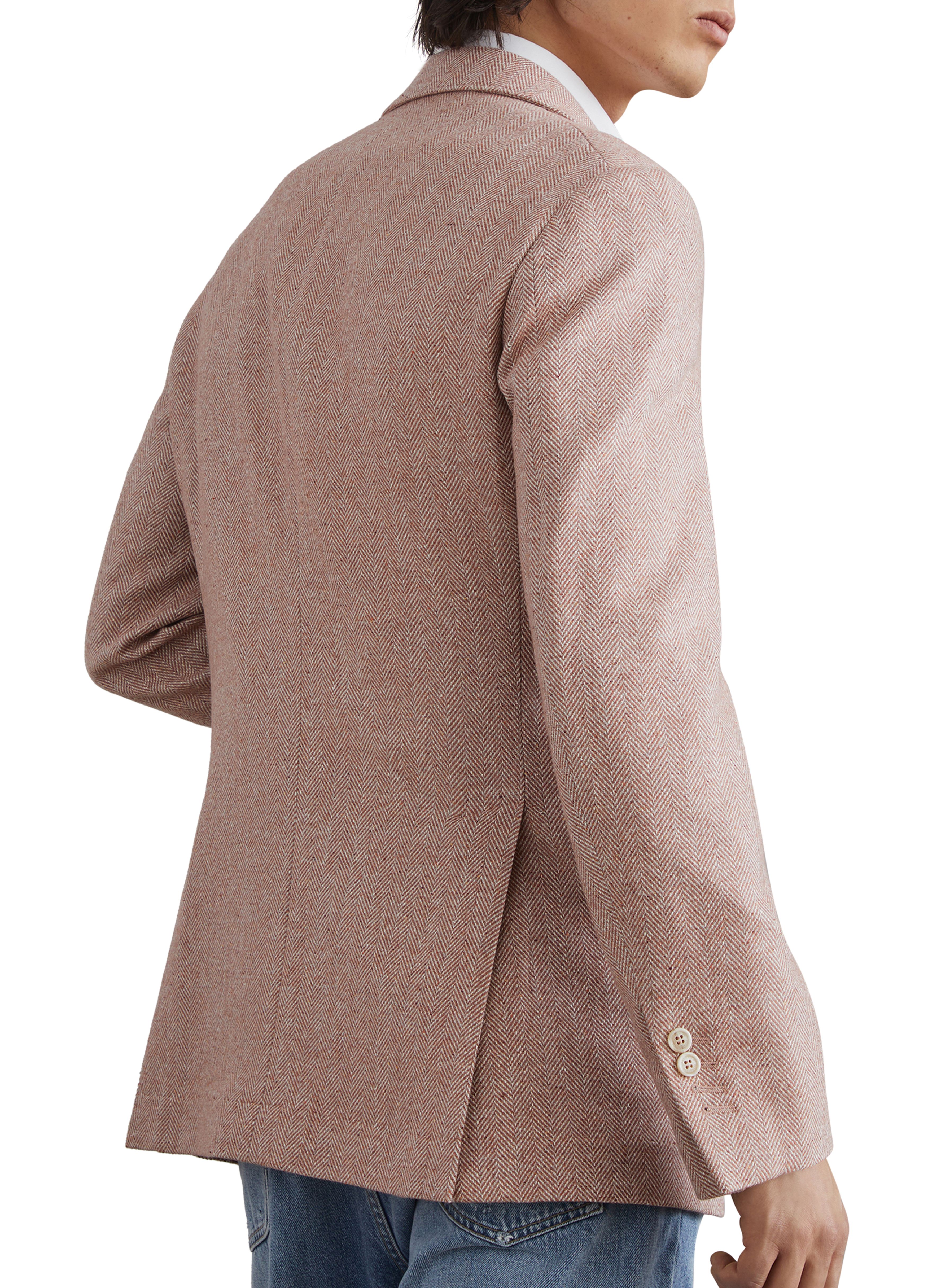 Brunello Cucinelli Chevron unconstructed Cavallo blazer