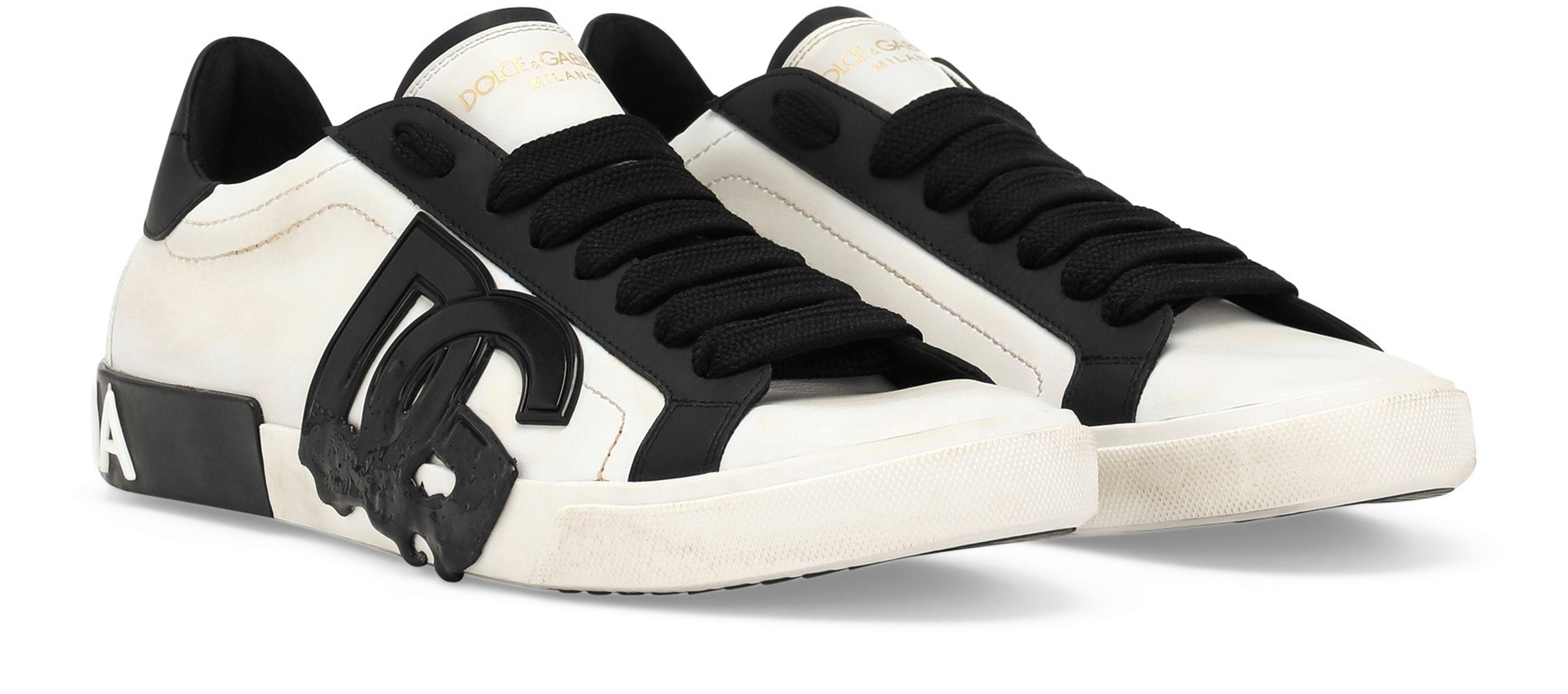 Dolce & Gabbana Portofino vintage calfskin sneakers