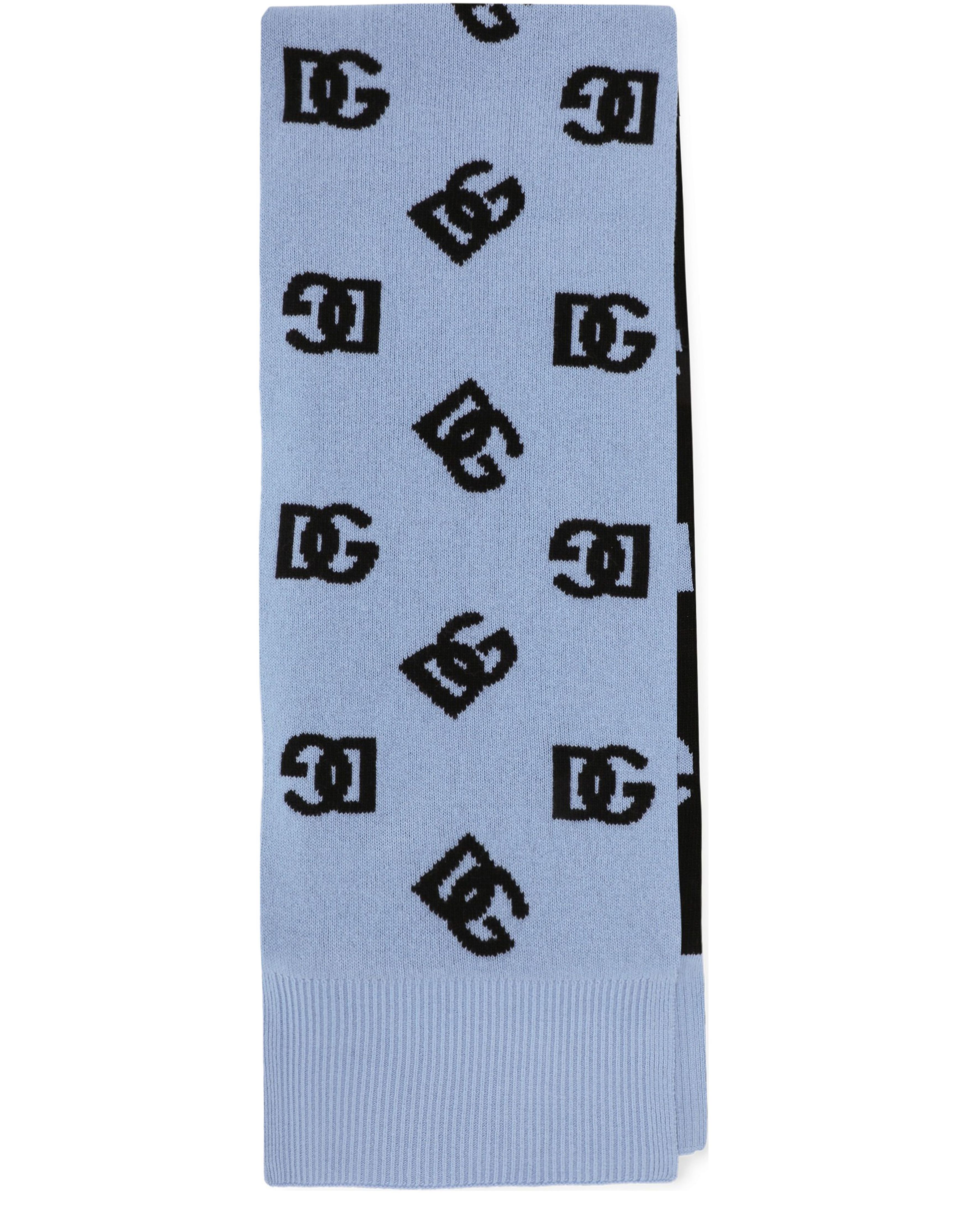 Dolce & Gabbana Wool scarf with jacquard DG logo