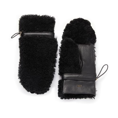 Chloé Shearling mittens