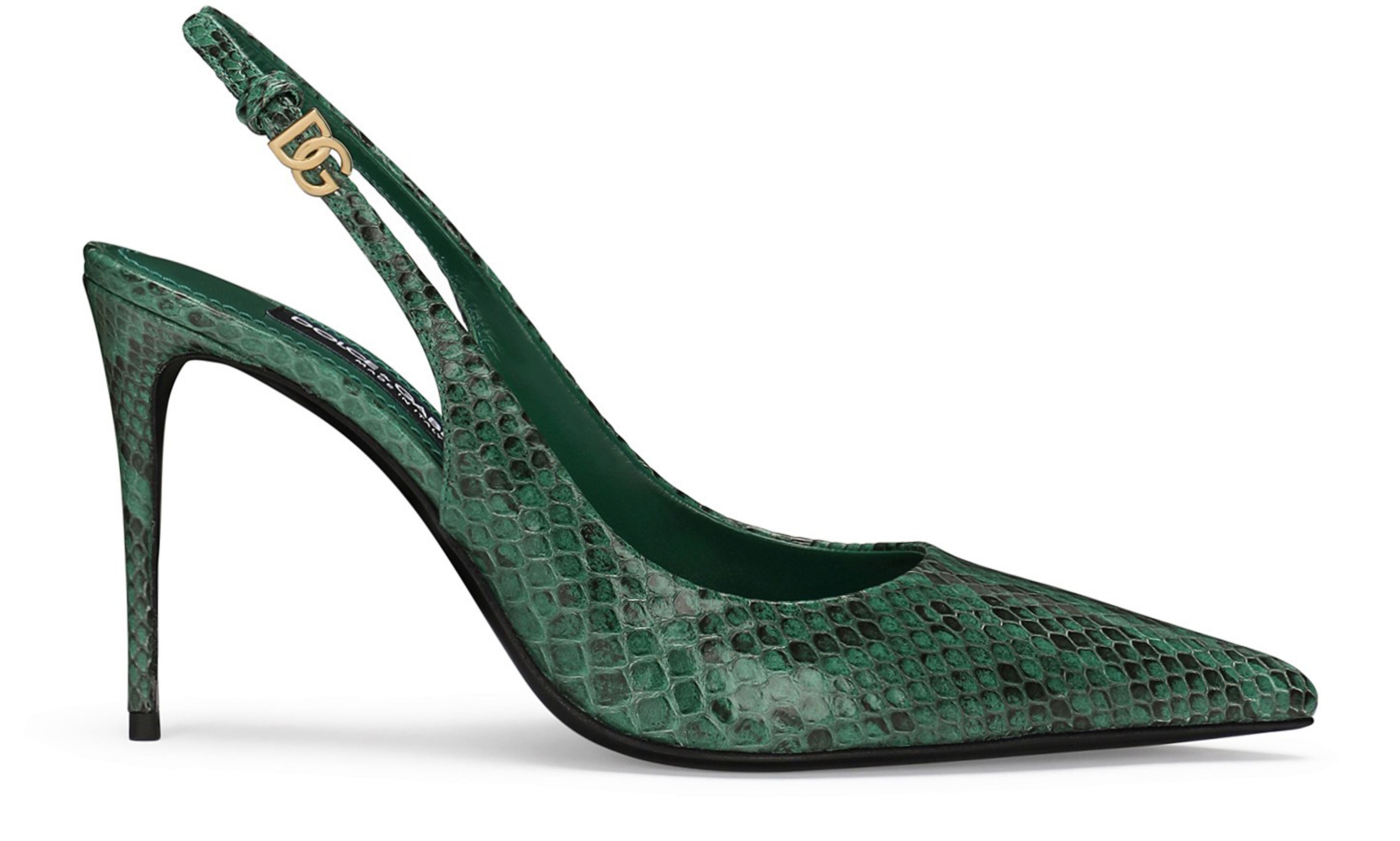 Dolce & Gabbana Python skin slingbacks