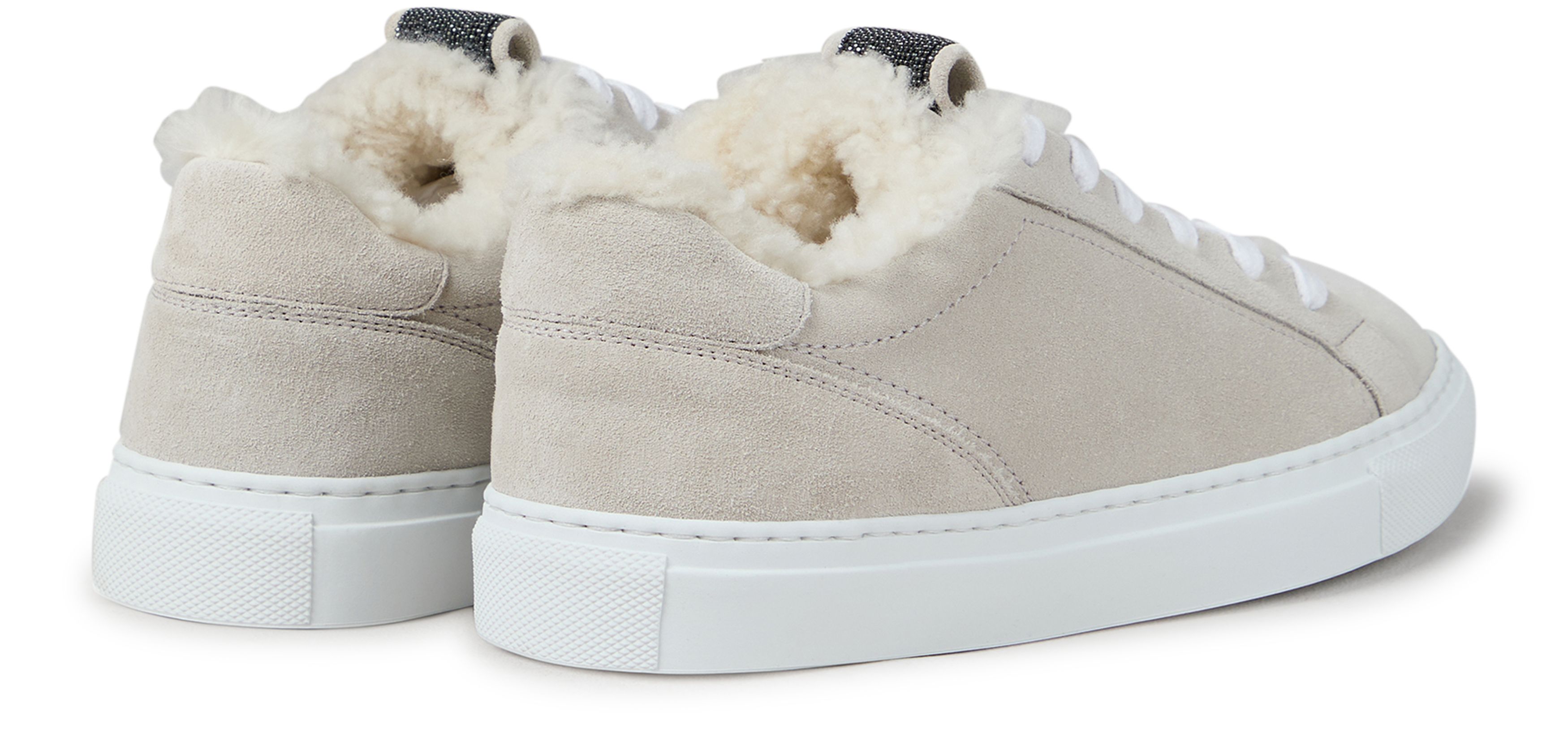 Brunello Cucinelli Suede sneakers with monili