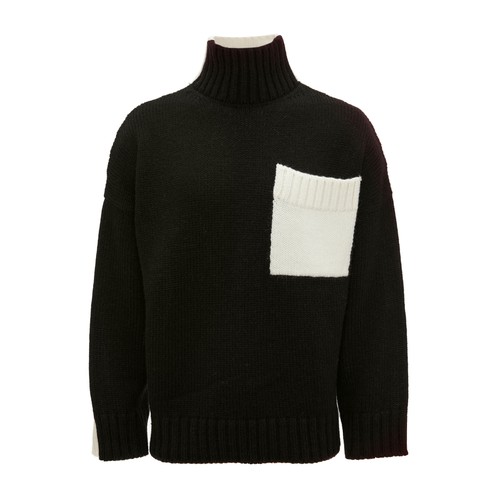  Patch pocket turtleneck jumper